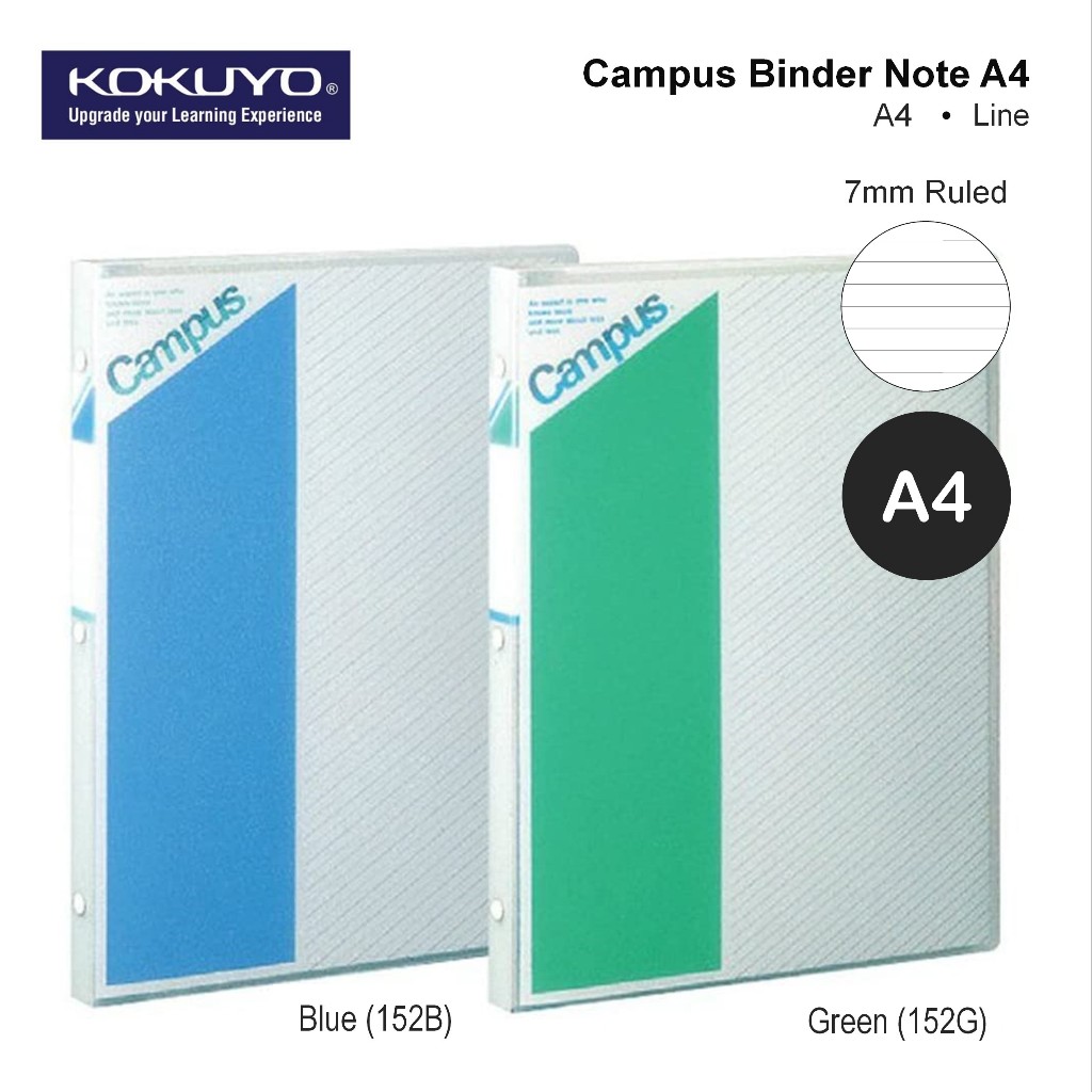 Kokuyo Campus Binder Loose Leaf Ring Note Book File A4 Blue (152B ...