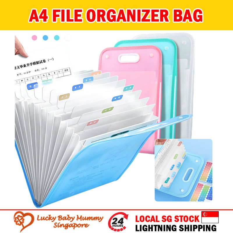 A4 File Organizer Bag / Portable File Folder / Office Documents Storage ...
