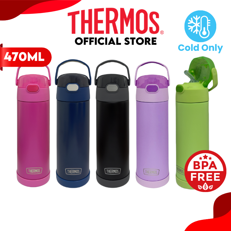 Thermos® F408 Stainless Steel Ultra-Light One-Push Straw Bottle 470ml ...