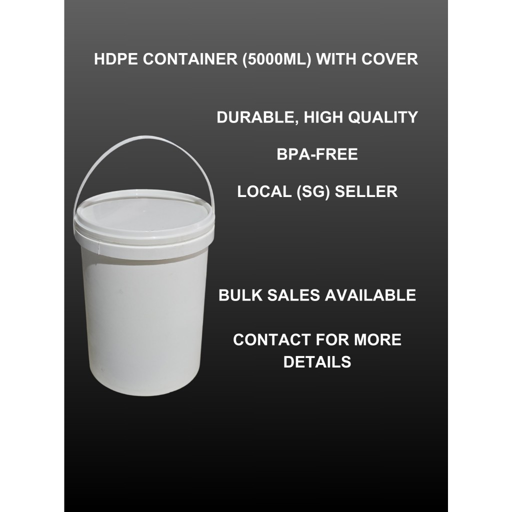 [READY STOCK] HDPE Container (5000ml) with Cover – BPA-Free, Durable ...