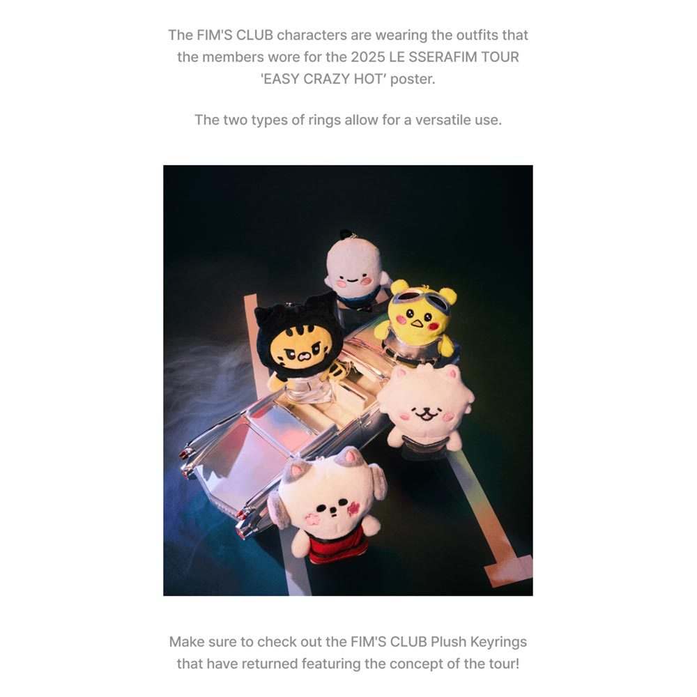LE SSERAFIM - 2025 EASY CRAZY HOT FIMs Club Plush Keyring | Shopee