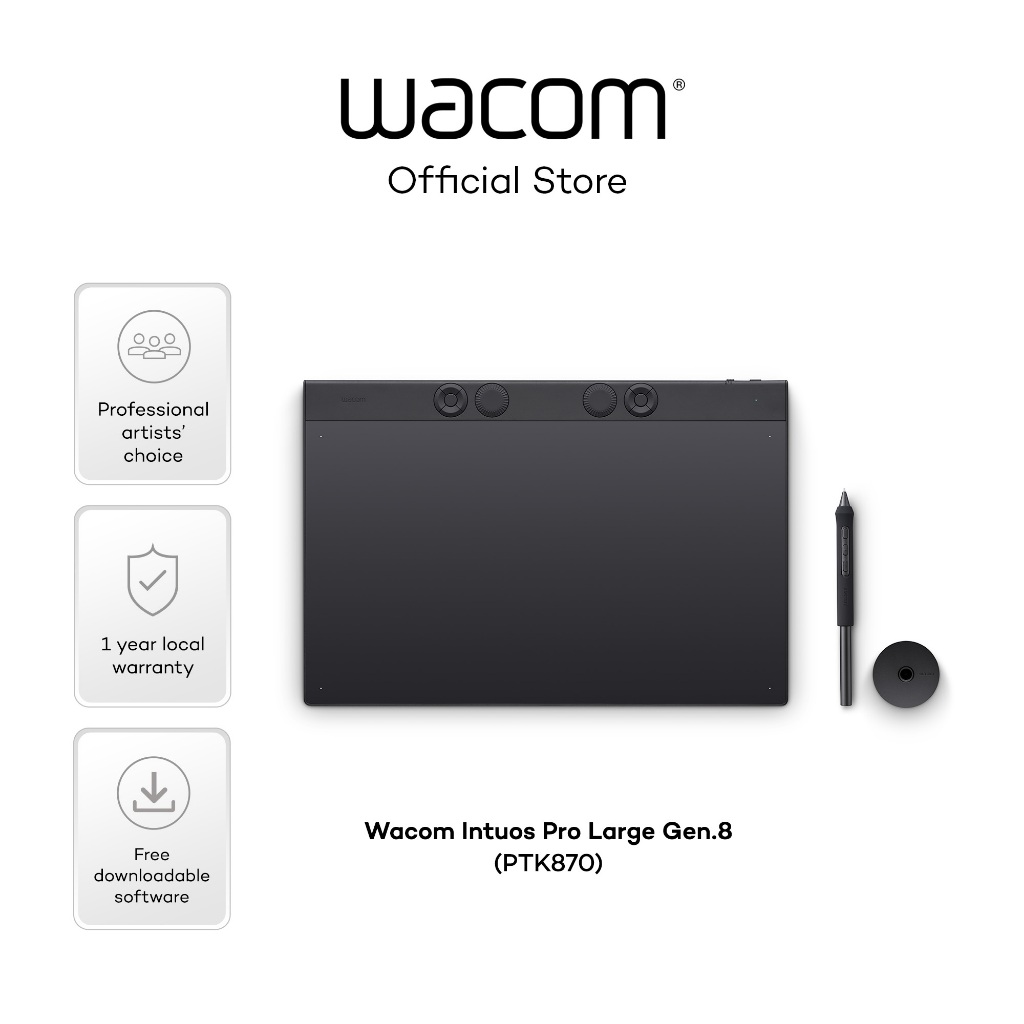Intuos Pro Large 2025 + Pro Pen 3セット未開封 2025 New Model) Wacom Intuos Pro Large Gen.8 (PTK870) | Shopee
