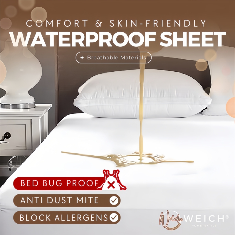 WEICH 100% Waterproof Bedsheet Mattress Protector & Pillow Protector ...