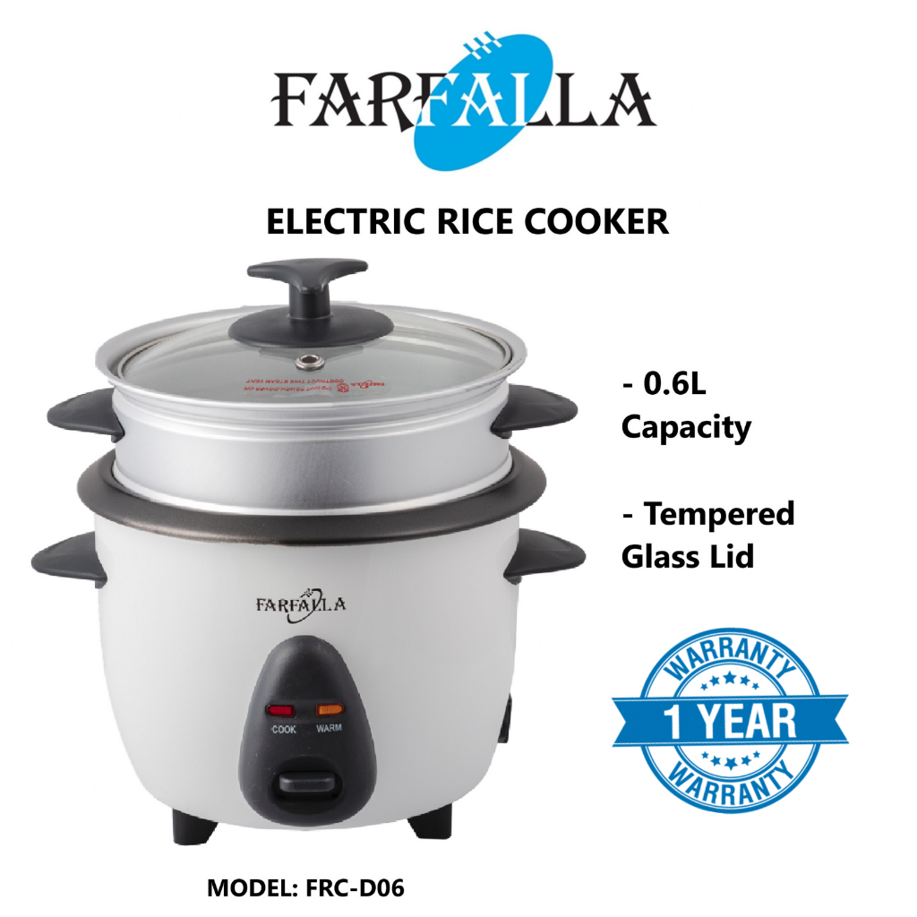 Farfalla FRC-D06 | 0.6L Electric Rice Cooker | 300W Power | Aluminum ...