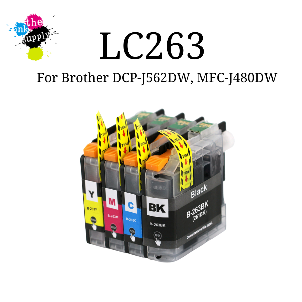 LC263 LC261 Compatible Brother Printer Ink Cartridge for J562DW J480DW ...