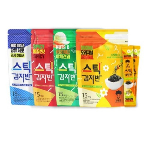 [KOREA SEAWEED]Kim Daegam Seaweed FlakeStick 10g*15packs (Original ...