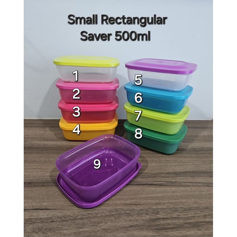 Tupperware Small Rectangular Saver 500ml (1) | Shopee Singapore