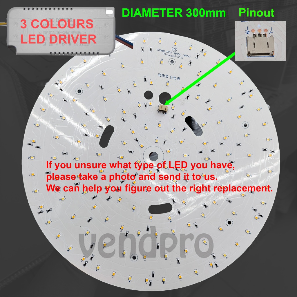 300mm Tri-Color LED Replacement for Ceiling LED | Shopee Singapore