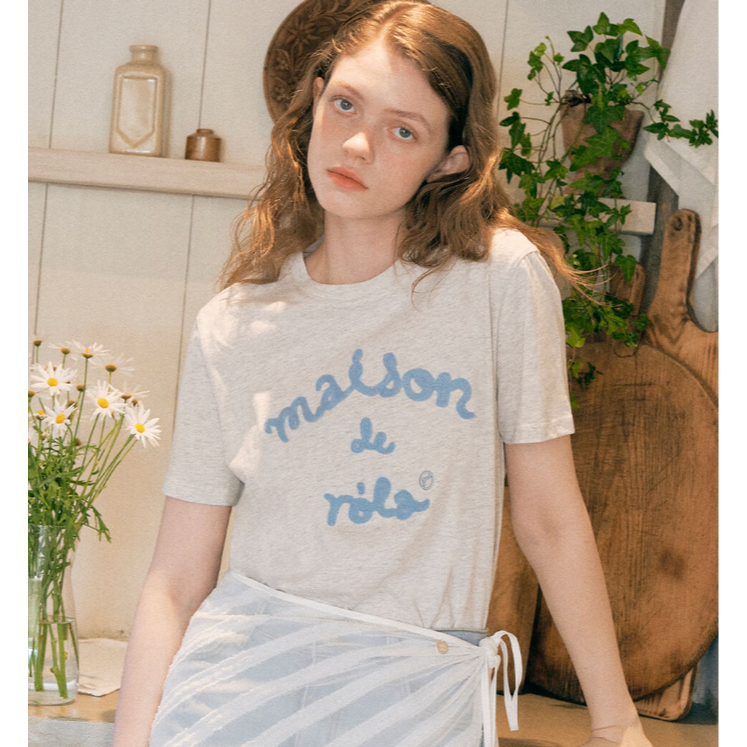 [ROLAROLA]ジャン・ウォニョンpick EMBROIDERY T-SHIRT WHITE ROLAROLA]ジャン・ウォニョンpick EMBROIDERY T-SHIRT WHITE