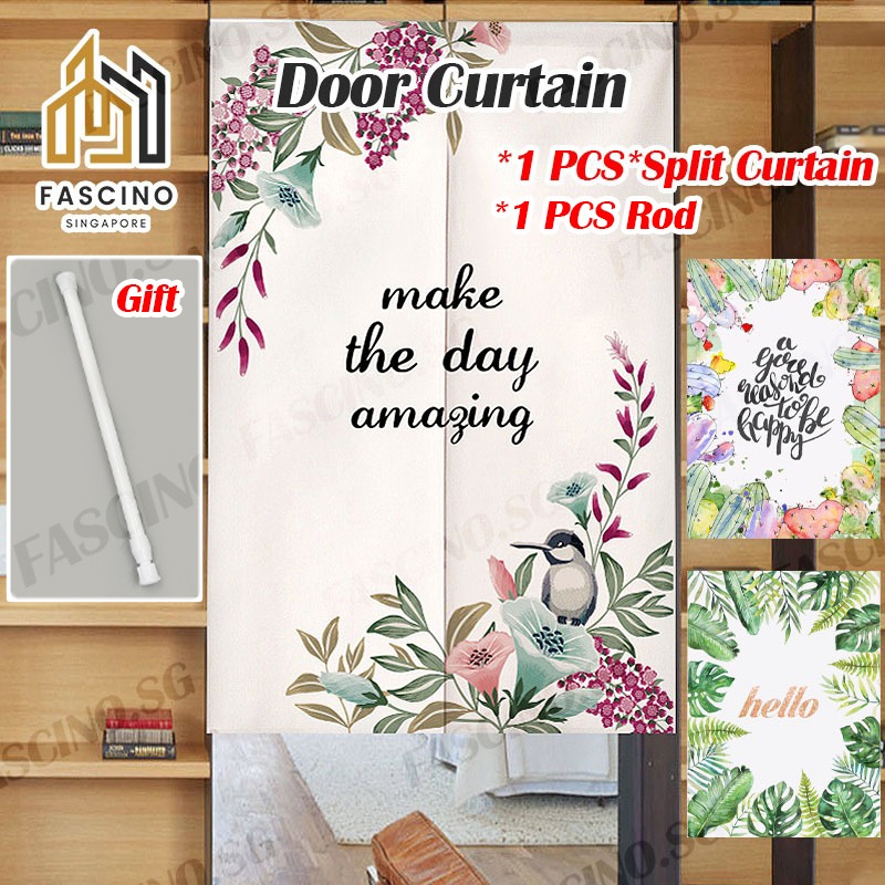 【SG】Kitchen Door Curtain Bedroom Entrance Curtains Cotton Linen Half ...