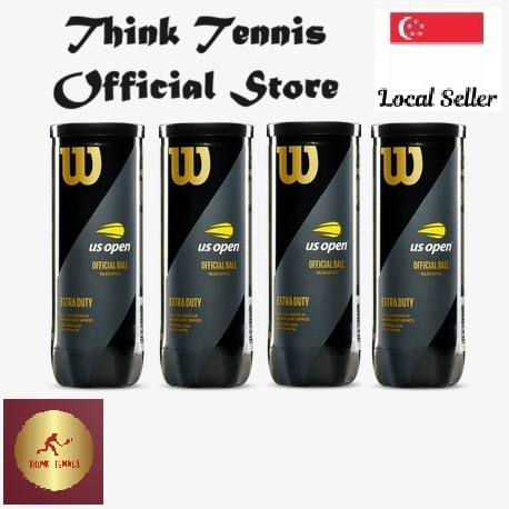 Balles de tennis - WILSON - US Open - Feutre Extra Duty - Jaune - Adulte - Sport