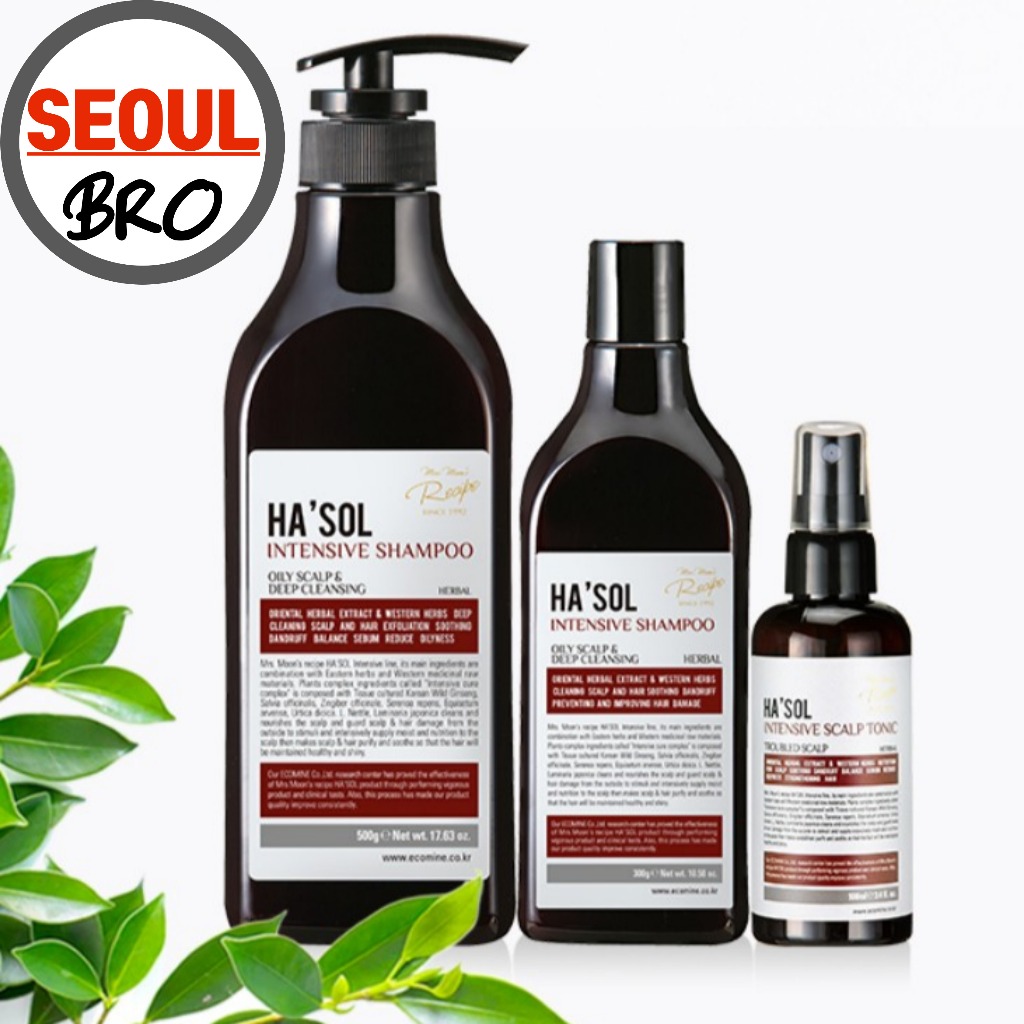 [HA'SOL] INTENSIVE Shampoo 500g - INTENSIVE Tonic 100ml - Oily Scalp ...