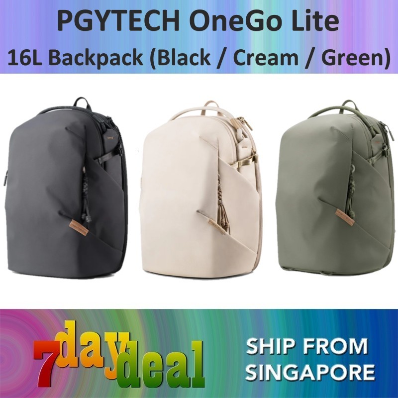 PGYTECH OneGo Lite Camera Backpack 16L (Black / Cream / Green) | Shopee ...