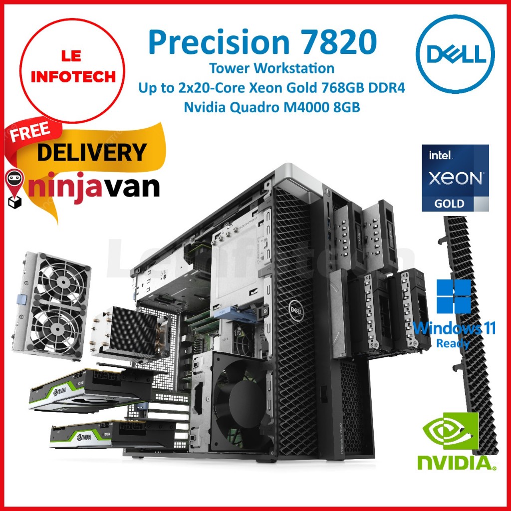 Dell Precision 7820 Workstation Desktop 2x 20-core Xeon Gold Dell Precision 7820 Workstation Desktop 2x 20-core Xeon Gold