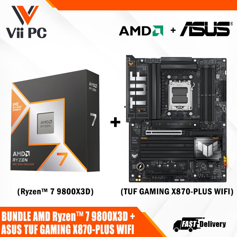 ASUS TUF GAMING X870-PLUS WIFI AM5 ATX Motherboard + AMD Ryzen™ 7