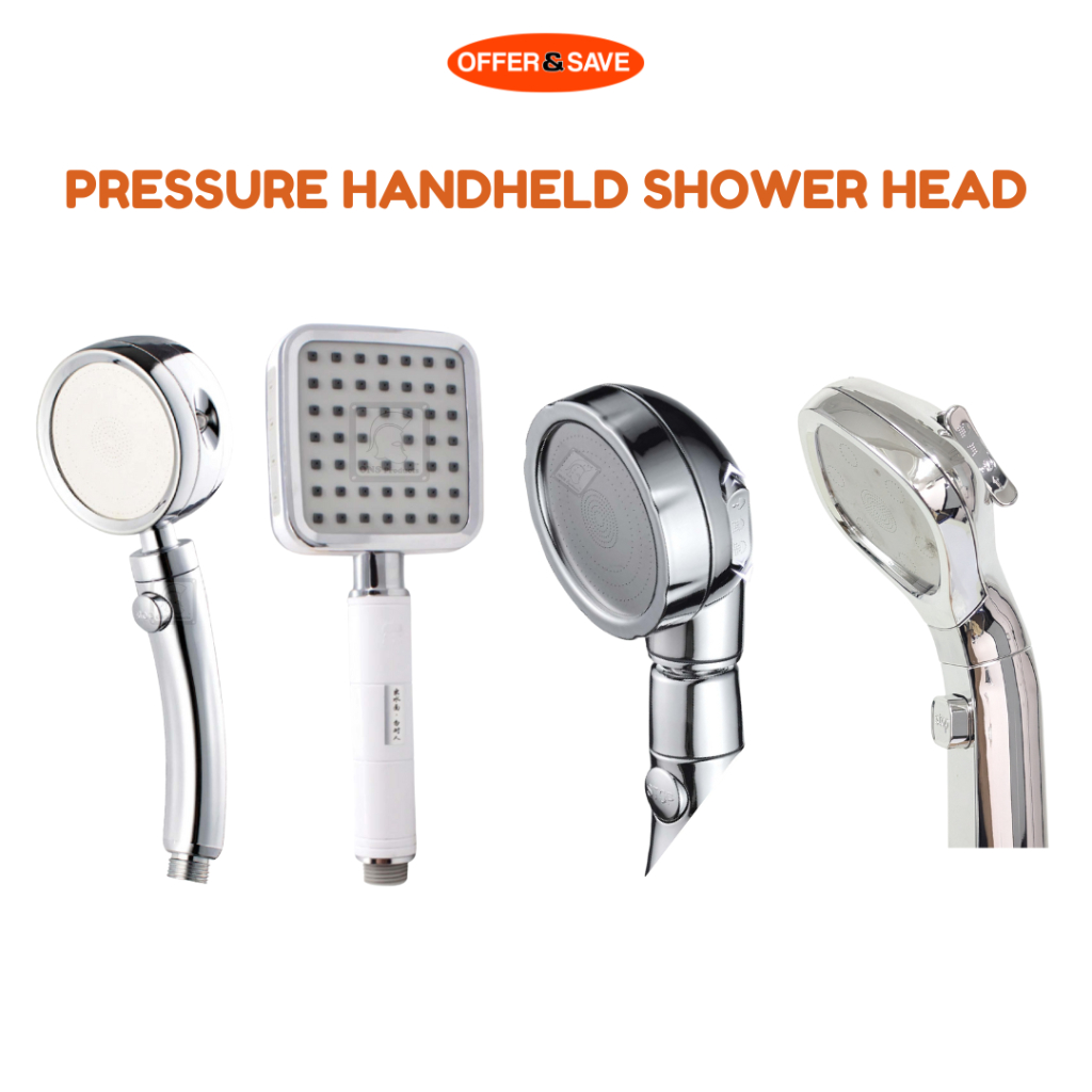 High Pressure Showerhead with ON/OFF Pause Switch Handheld Shower Head ...