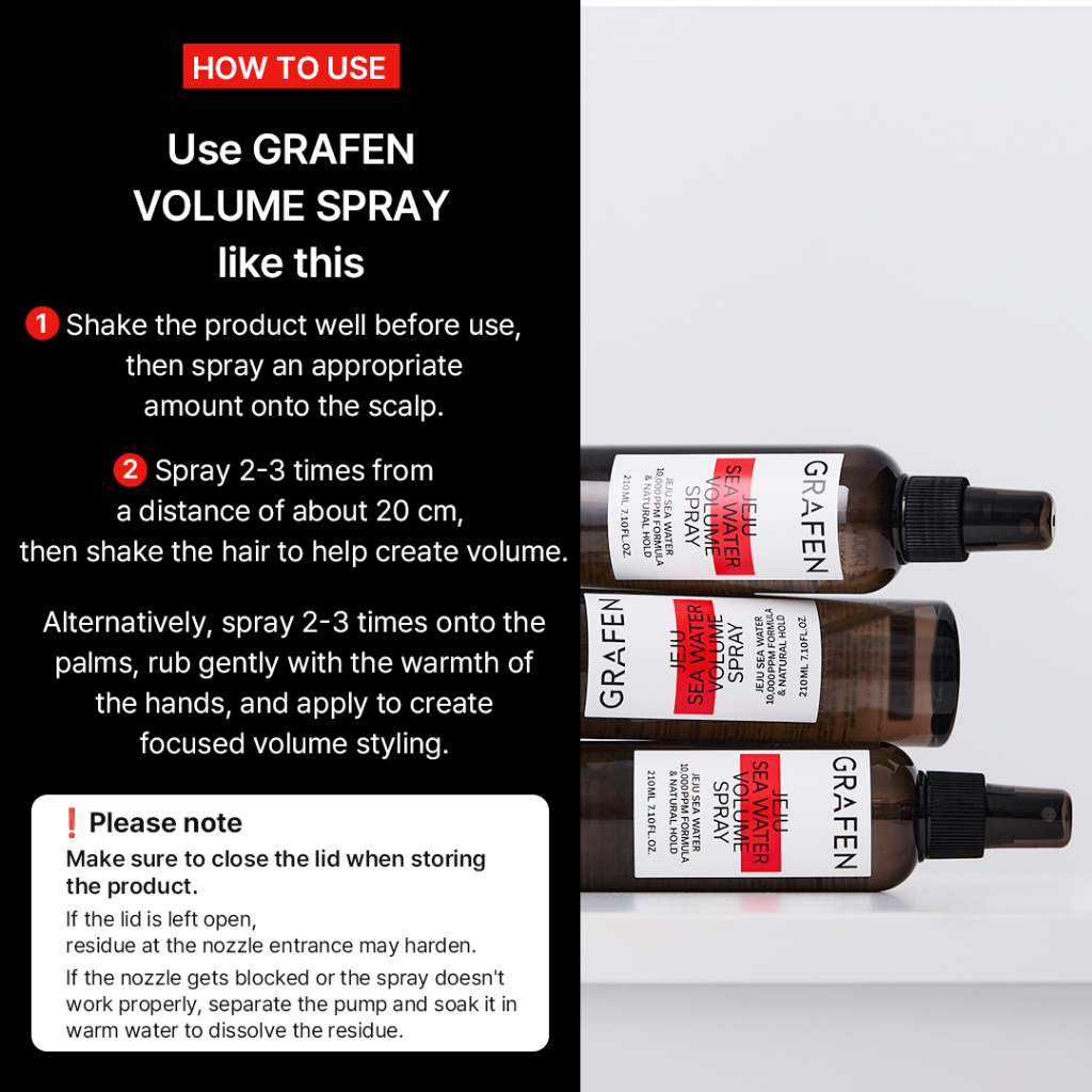 GRAFEN] Jeju Sea Water Volume Spray 210ml [Water Type Mist Spray