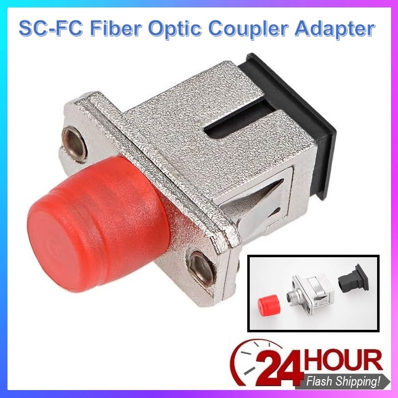 SC to FC Fiber Coupler Flange Type Fiber Optical Adapter Connector for ...
