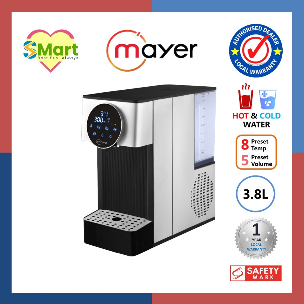 Mayer 3.8L Instant Hot and Cold Water Dispenser with Filter MMIWD3800C ...