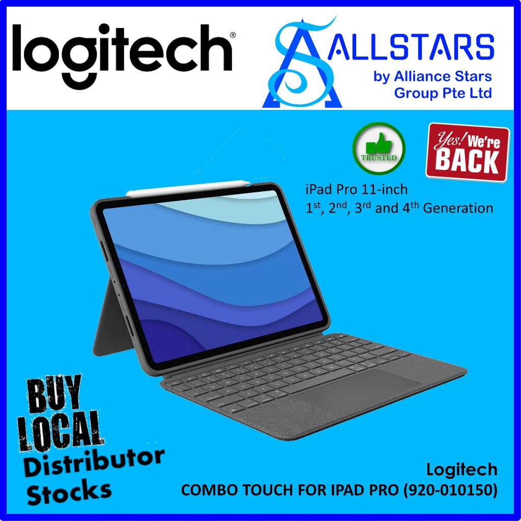 Logitech Combo Touch Detachable Keyboard Case with Trackpad & Smart ...