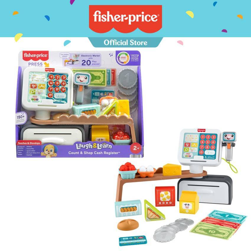 Fisher-Price Laugh & Learn Count & Shop Cash Register Play Store with ...