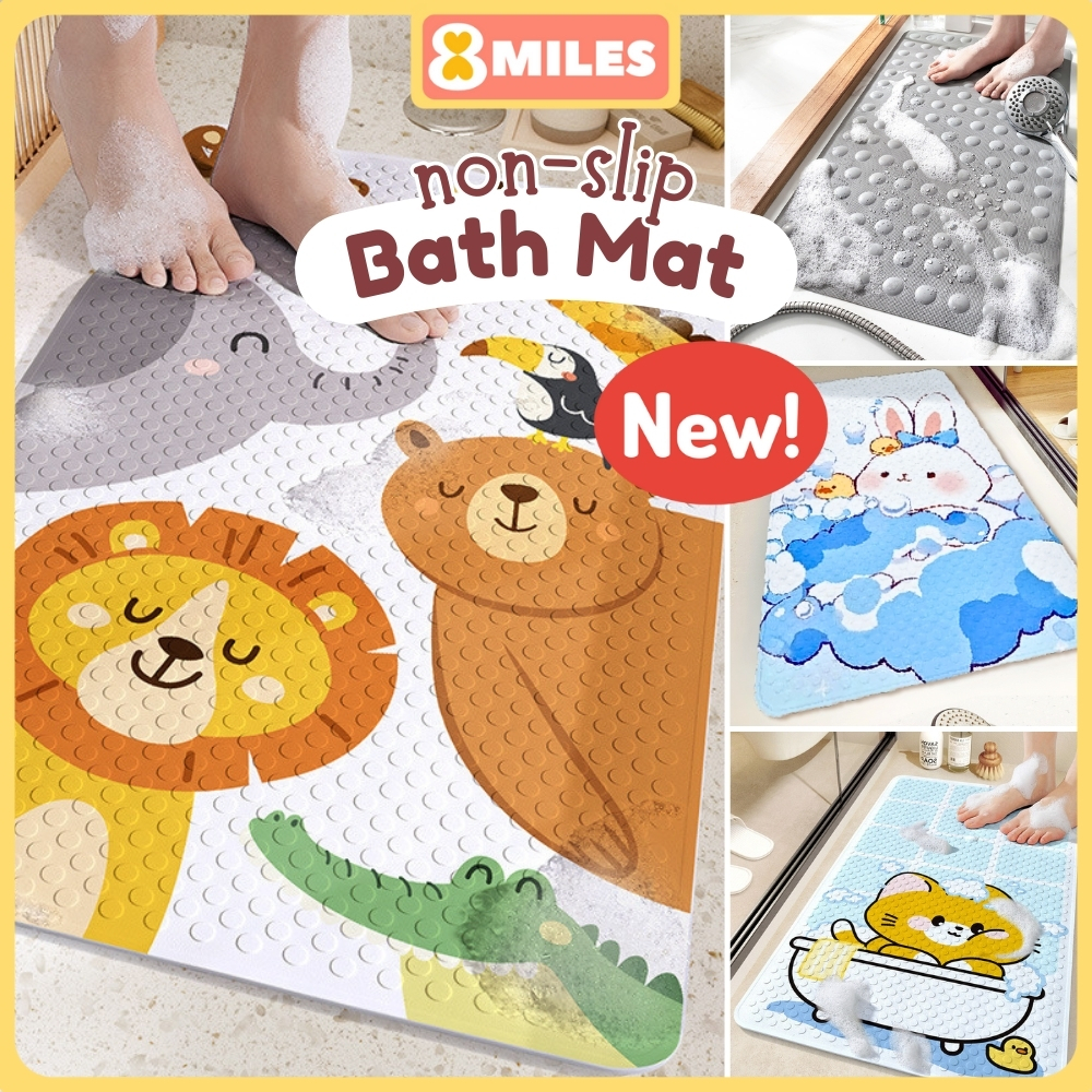 Non-slip Bath Mat Shower Bathroom Bathtub Waterproof Mat Anti-slip ...