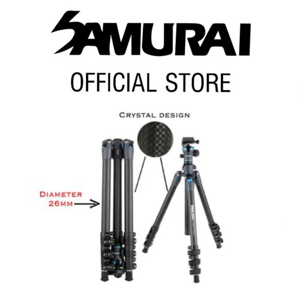 Samurai DSLR Professional Camera Tripod Outoor X- Carbon (Carbon Fiber ...