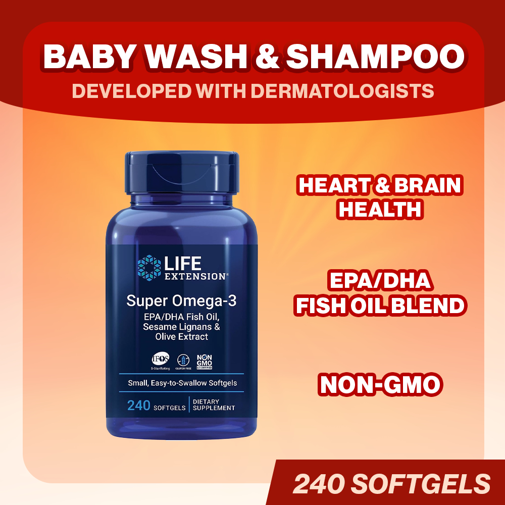 Life Extension Super Omega-3 EPA/DHA Fish Oil, Sesame Lignans, Olive ...
