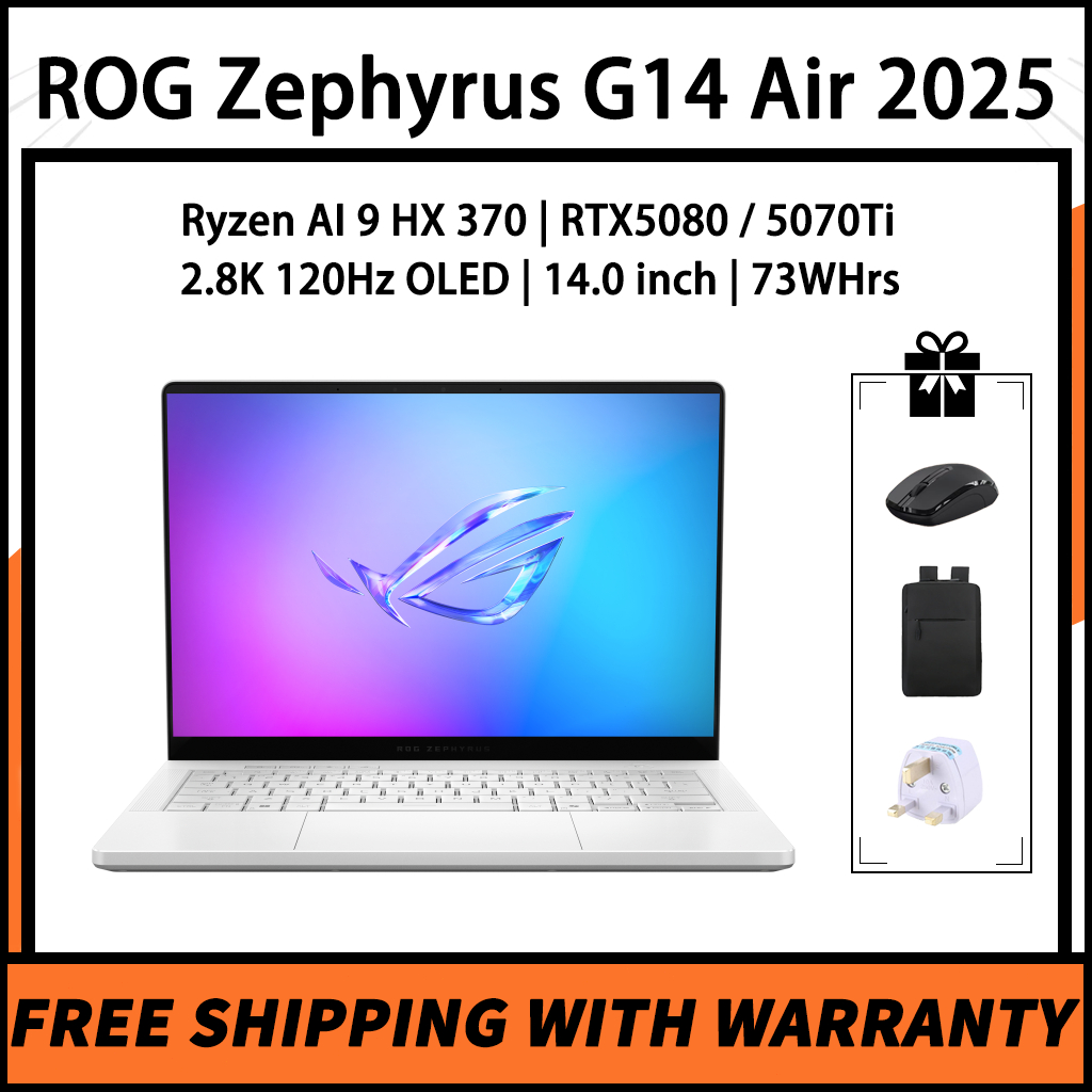 ASUS ROG Zephyrus G14 Air 2025 Ryzen AI 9 HX 370 RTX5080/5070Ti 120Hz ...