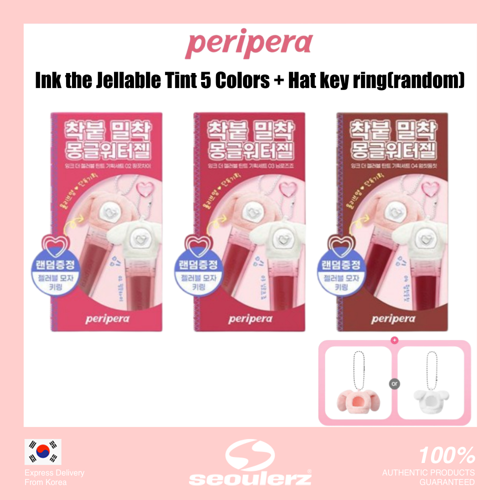 [Peripera] Ink the Jellable Tint 5 Colors + Hat key ring(random ...