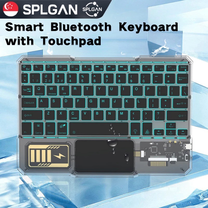 【SPLGAN】Bluetooth RGB Backlit Keyboard Smart Rechargeable Keyboard ...