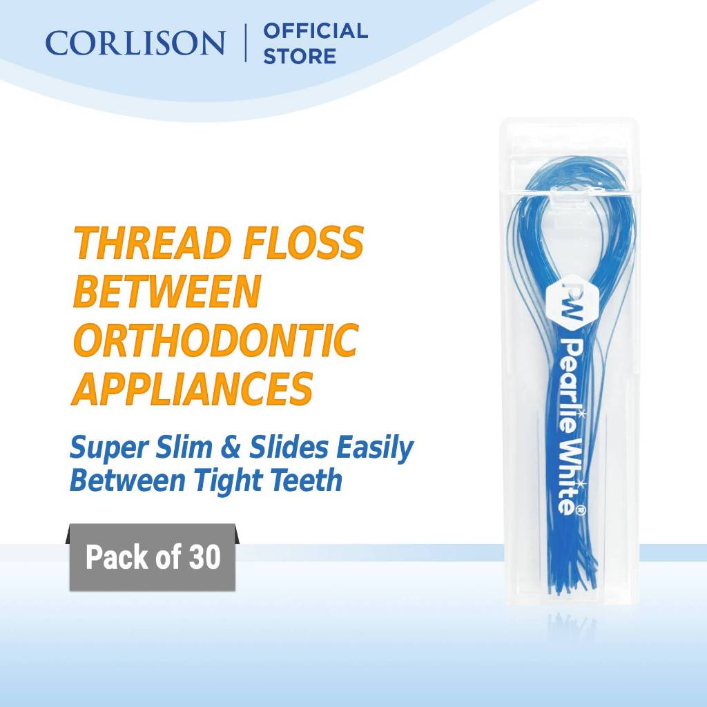 Pearlie White Floss Threaders with Storage Case 30pcs | Shopee Singapore