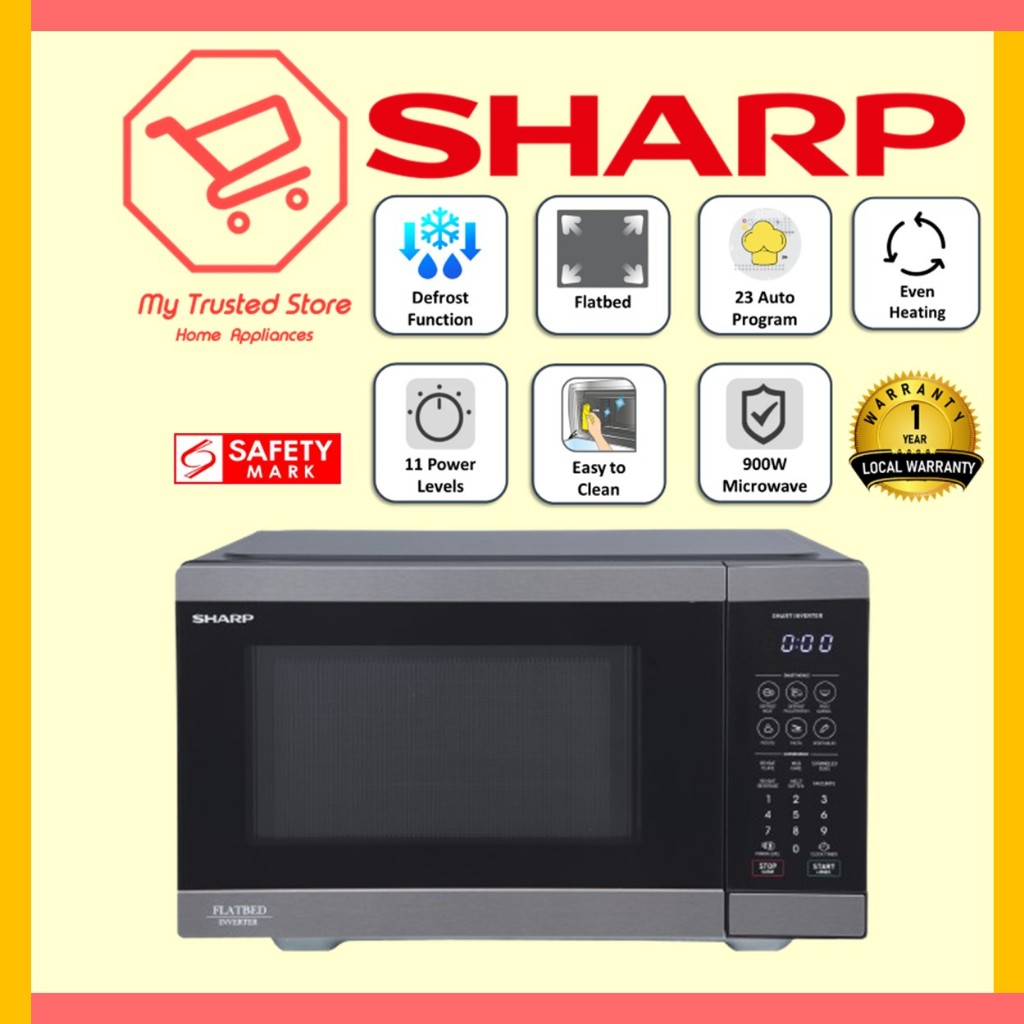 Sharp 26L SOLO Flatbed Microwave Oven R-26SIF-BS | Shopee Singapore