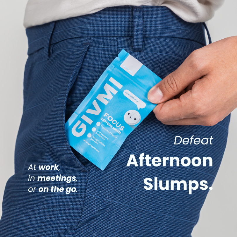 GIVMI FOCUS Caffeine Mints | Focus & Energy | Zero Calories | Mint ...