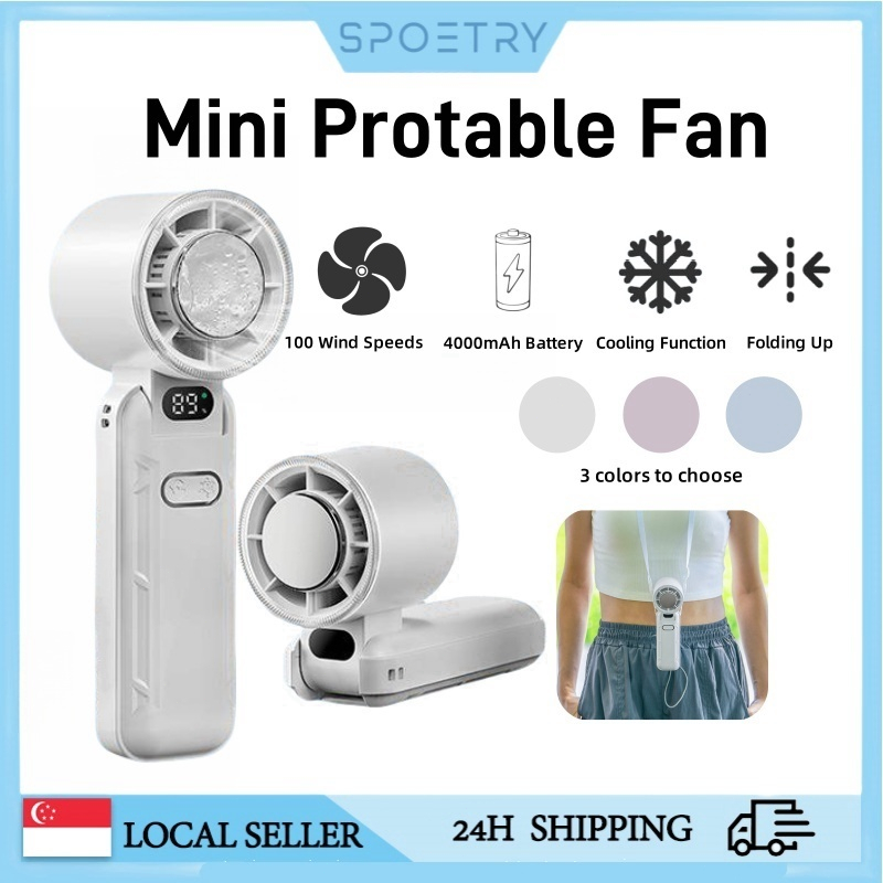 4000mAh Recharge Mini Refrigeration Fan Mini Cooling Fan Mini Foldable ...