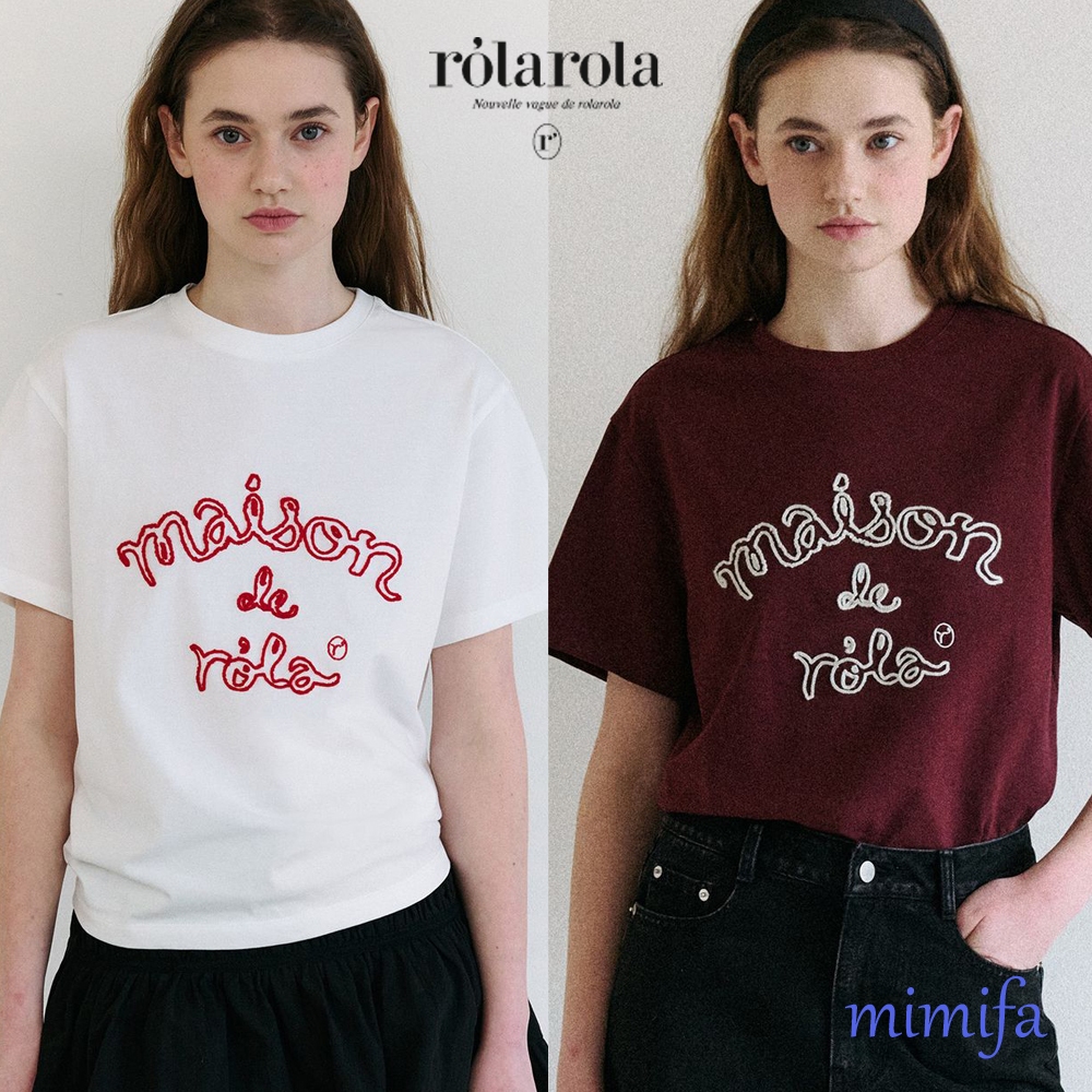 [ROLAROLA] MAISON ROLA OUTLINE T-SHIRT short sleeve t-shirts | Shopee ...