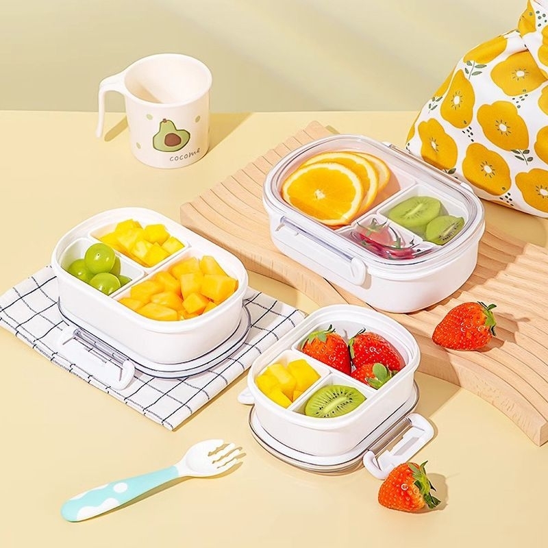 [SG] 3 compartment Food container for school bento box microwave safe ...