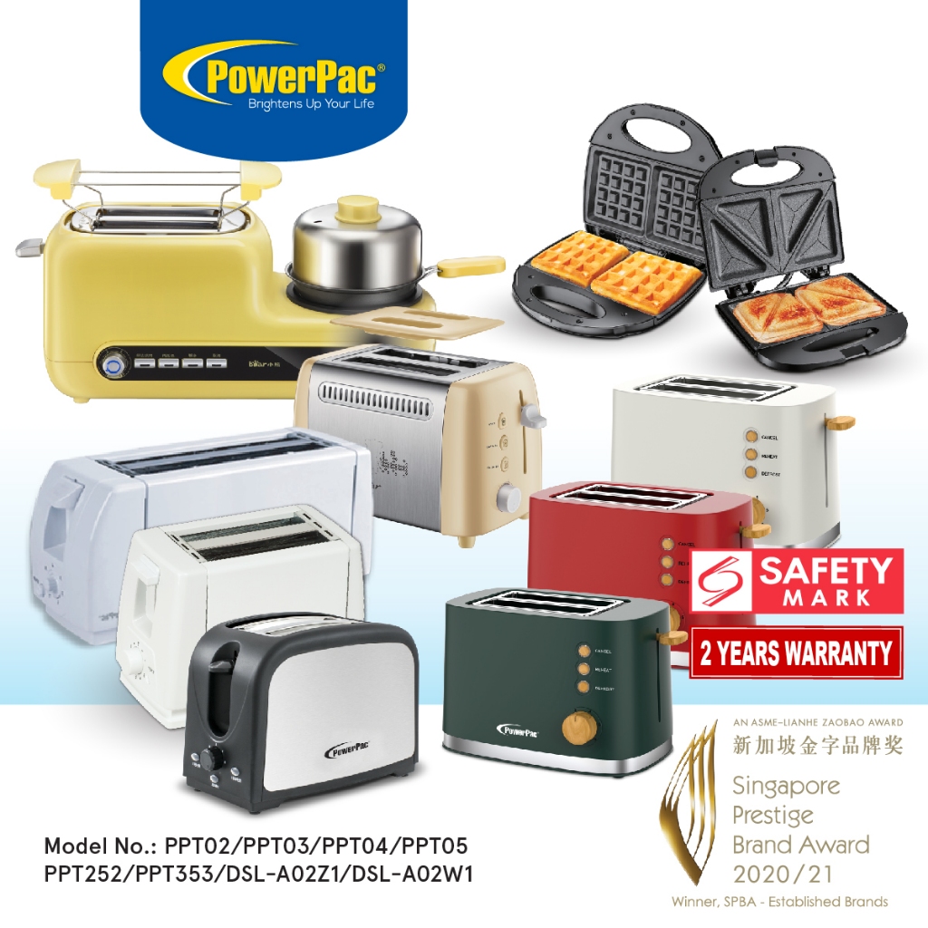 PowerPac Bread Toaster 2 & 4 slice Pop-Up (PPT02/PPT03/PPT04/PPT05 ...