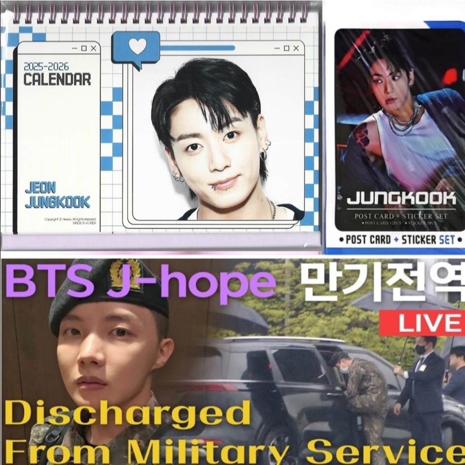 BTS Jungkook Photo Calendar Year 2025 & 2026+[Post Card Set] KPOP [J