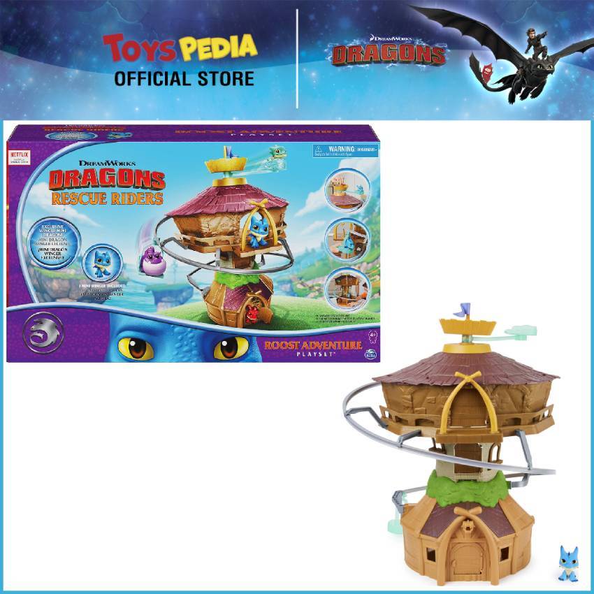 Dreamworks Dragons Rescue Riders, Roost Adventure Playset with Mini ...