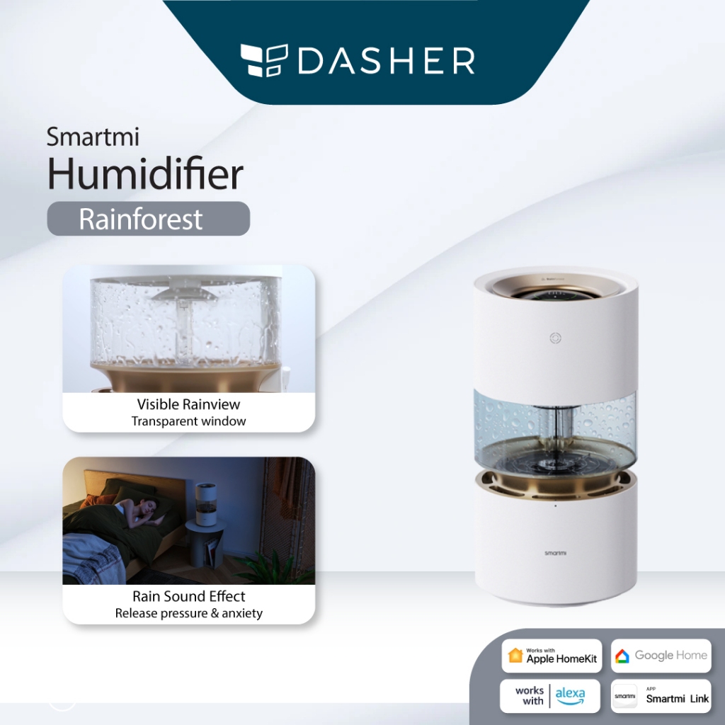 Smartmi Rainforest Mist Free Humidifier | Visible Rainview | 3L Water ...