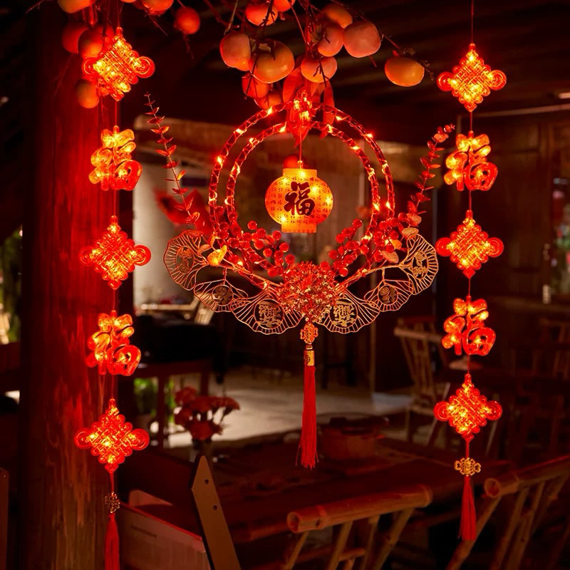 CNY Decoration 2025 New Year Light Decor Blessing Lantern Chinese New