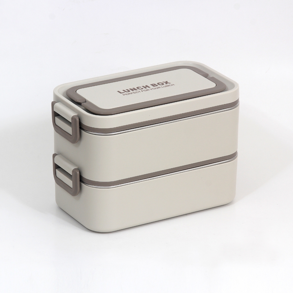 ALGO Stackable Large Stainless Steel 3 Layer Bento Lunch Box 2L/3L ...