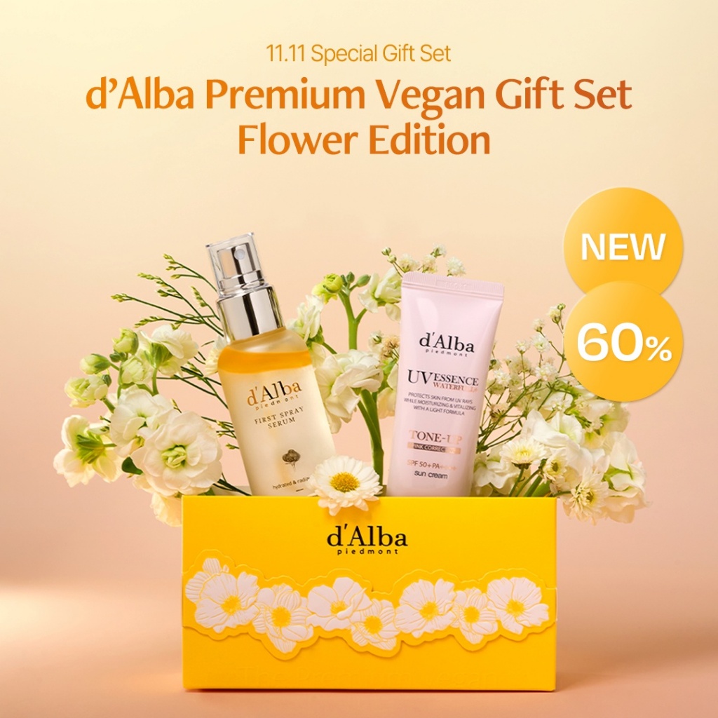 d'Alba OFFICIAL] d'Alba Premium Vegan Gift Set Flower Edition
