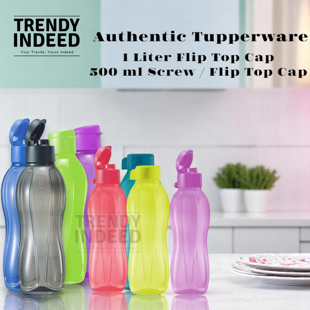 Authentic Tupperware Eco Bottle 1L: Choose Your Cap - Fliptop or Screw ...