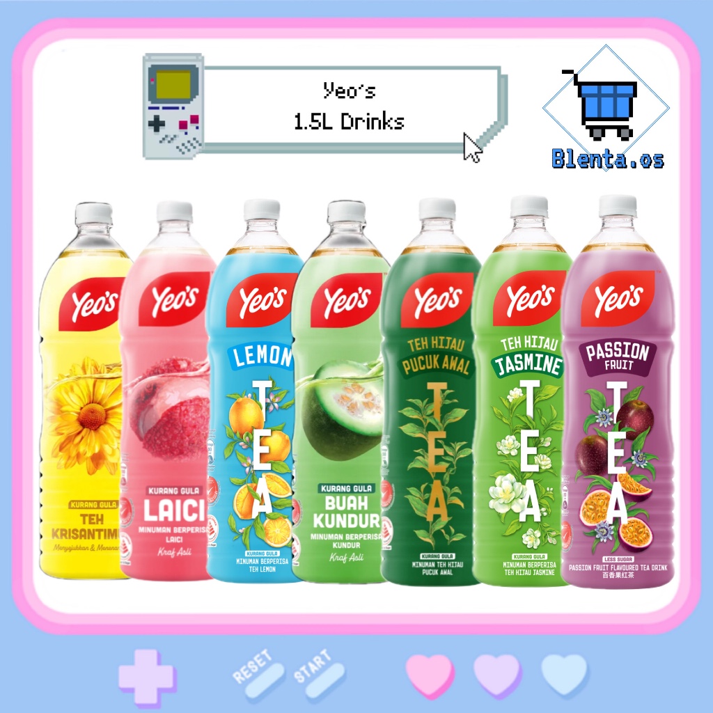 [Bundle of 3]Yeo’s Drinks Chrysanthemum/Lychee/Winter/Lemon/Jasmine ...