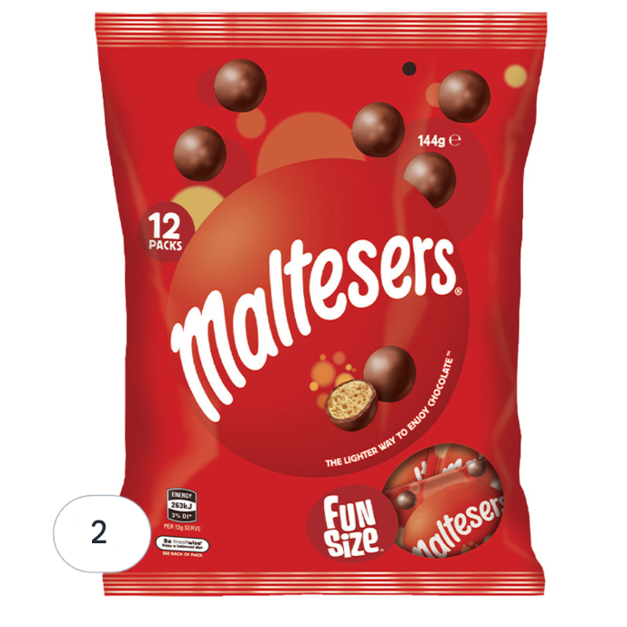 Maltesers fun size milk chocolate 12p, 144 g, 2 ea | Shopee Singapore
