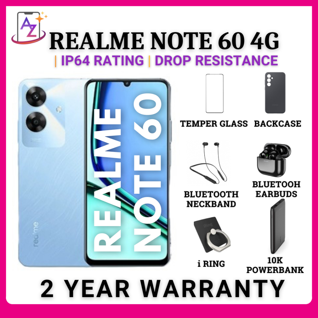 REALME NOTE 60 4G 4(+8)/128GB | UPTO 8GB RAM EXPANSION | IP64 ...