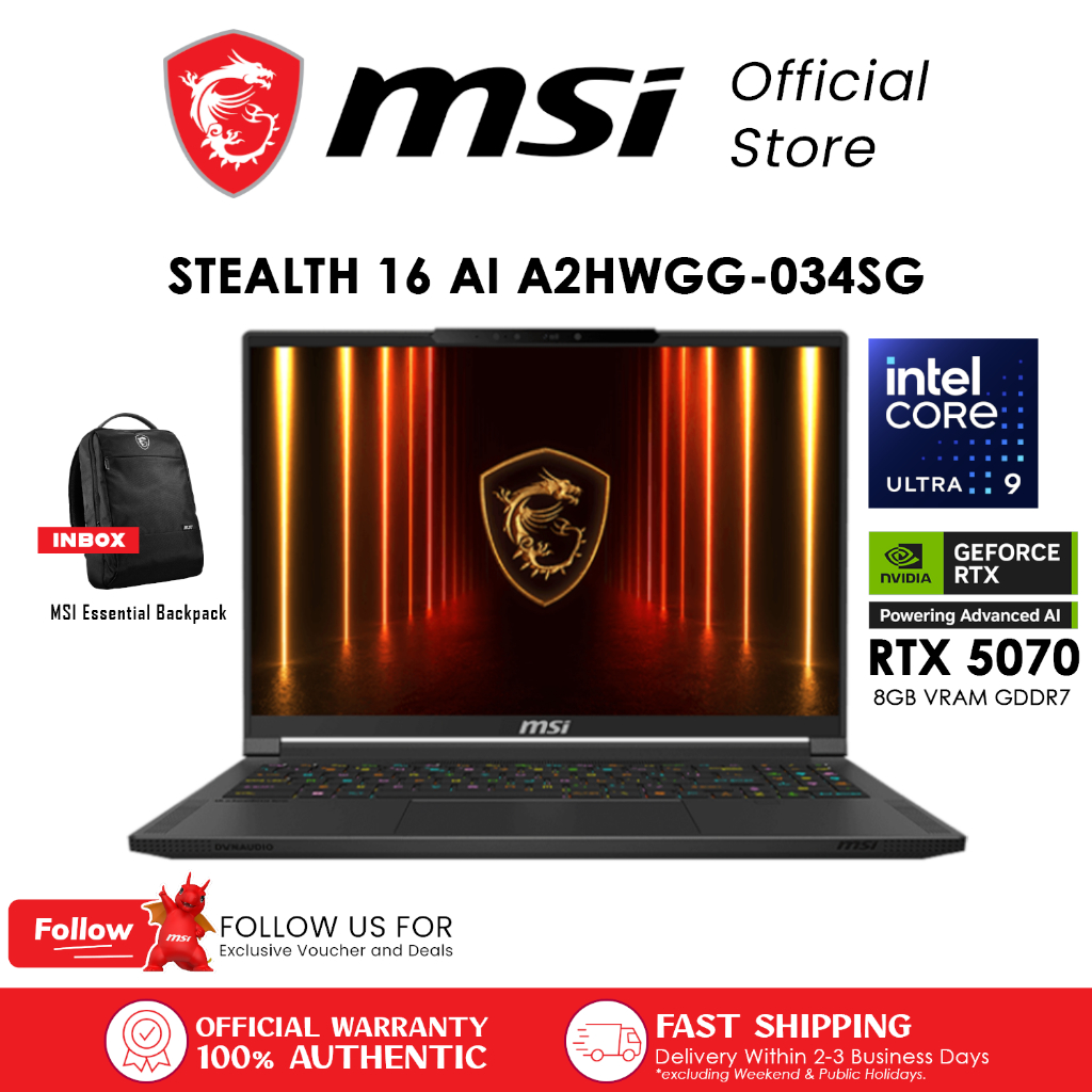 MSI STEALTH 16 AI A2HWGG-001FR - Achetez Au Meilleur Prix