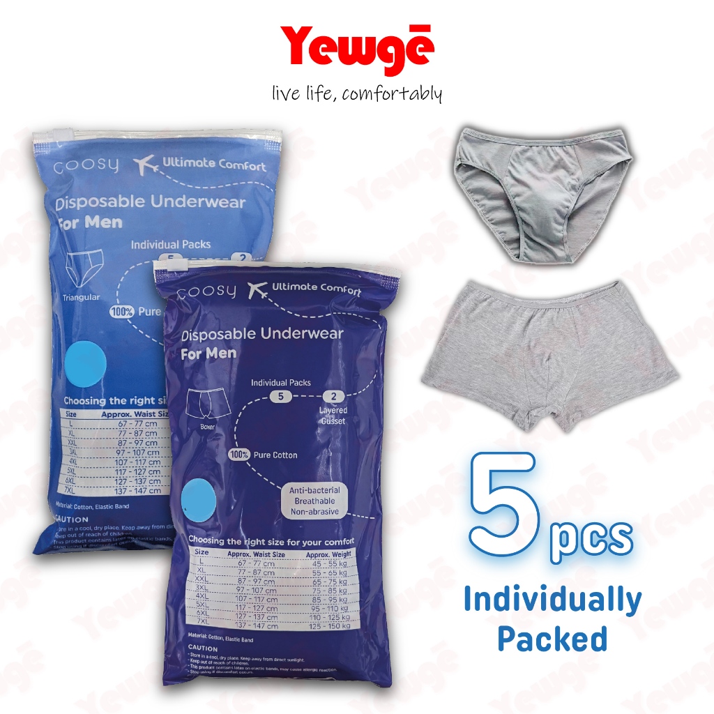 Coosy Ultimate Comfort 100% Pure Cotton Travel Disposable Triangular ...